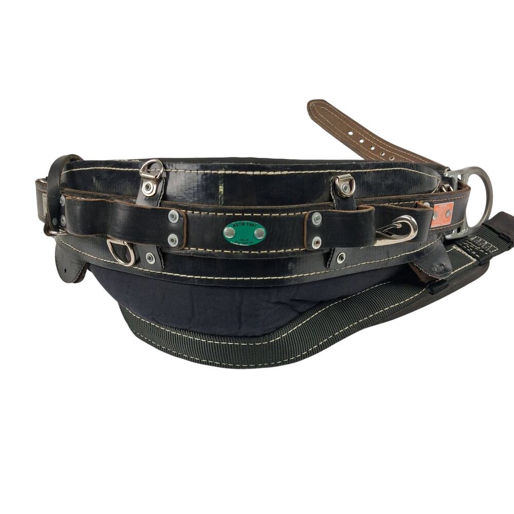 Bashlin 160N Lineman Climbing Tool Belt D21 2 D-Ring Nylon Deluxe Safety Harness